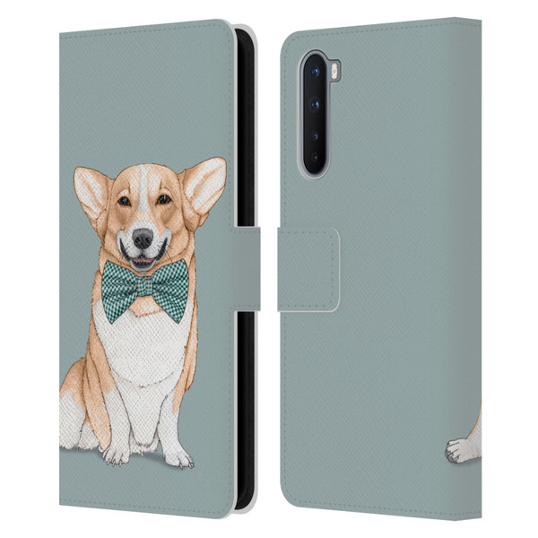 Barruf Dogs Corgi Leather Book Wallet Case Cover For OnePlus Nord 5G