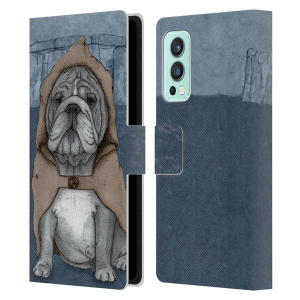 Barruf Dogs English Bulldog Leather Book Wallet Case Cover For OnePlus Nord 2 5G