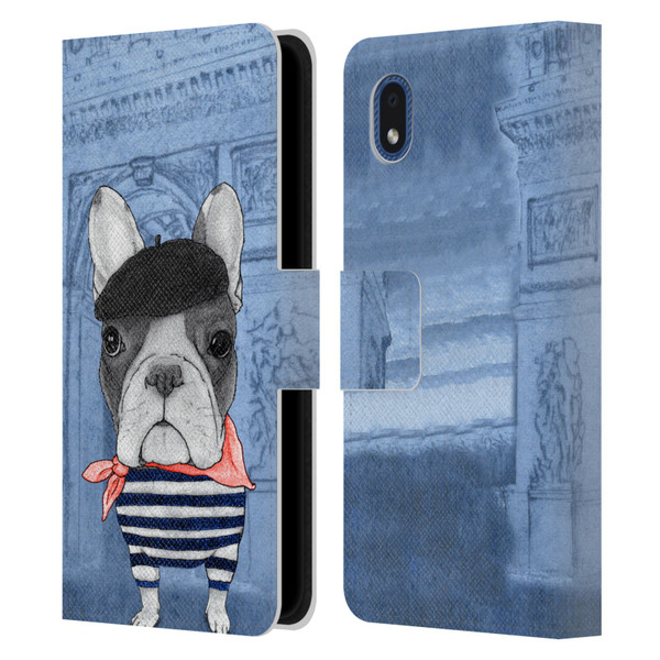 Barruf Dogs French Bulldog Leather Book Wallet Case Cover For Samsung Galaxy A01 Core (2020)