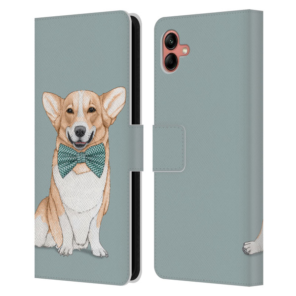 Barruf Dogs Corgi Leather Book Wallet Case Cover For Samsung Galaxy A04 (2022)