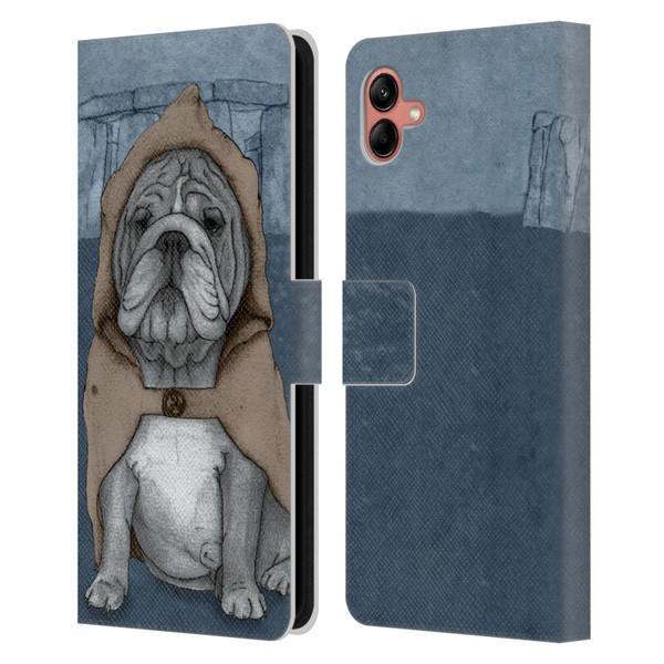 Barruf Dogs English Bulldog Leather Book Wallet Case Cover For Samsung Galaxy A04 (2022)