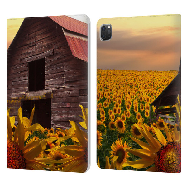 Celebrate Life Gallery Florals Sunflower Dance Leather Book Wallet Case Cover For Apple iPad Pro 11 2020 / 2021 / 2022