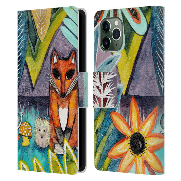 Wyanne Animals 2 Fox Leather Book Wallet Case Cover For Apple iPhone 11 Pro