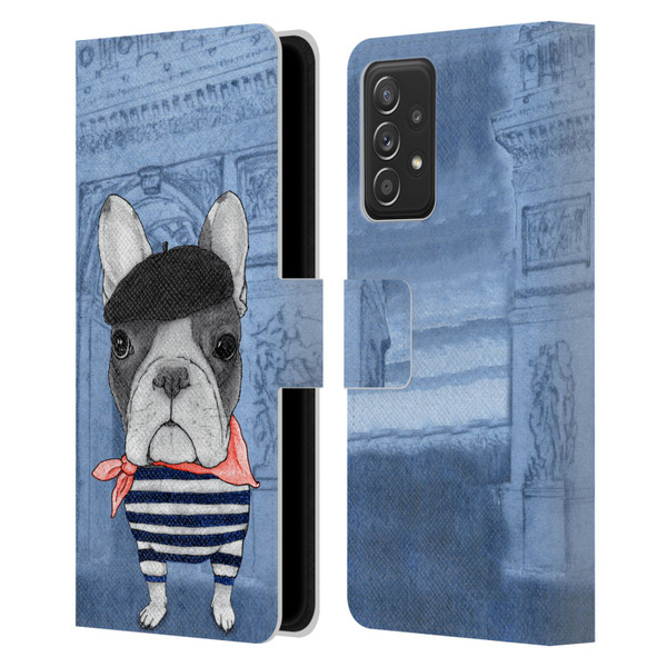 Barruf Dogs French Bulldog Leather Book Wallet Case Cover For Samsung Galaxy A52 / A52s / 5G (2021)