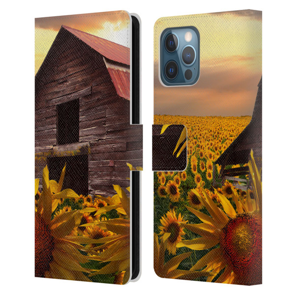 Celebrate Life Gallery Florals Sunflower Dance Leather Book Wallet Case Cover For Apple iPhone 12 Pro Max