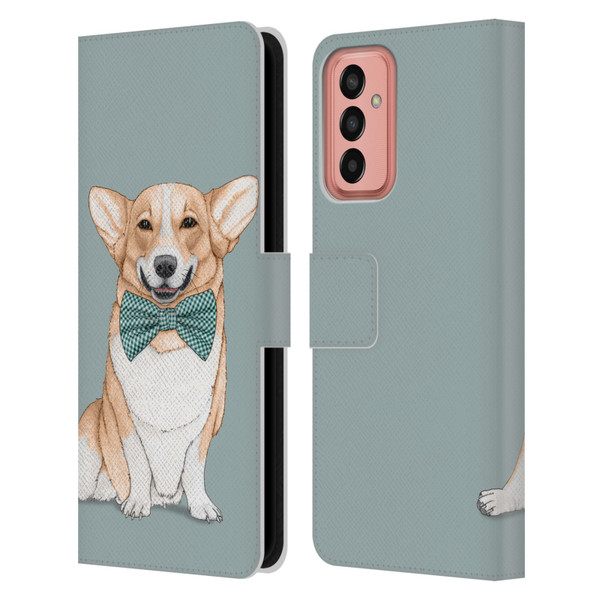 Barruf Dogs Corgi Leather Book Wallet Case Cover For Samsung Galaxy M13 (2022)