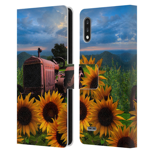 Celebrate Life Gallery Florals Tractor Heaven Leather Book Wallet Case Cover For LG K22