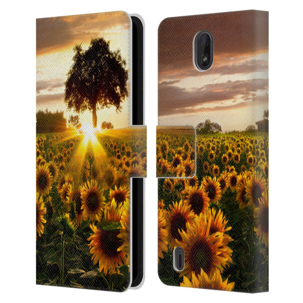 Celebrate Life Gallery Florals Fields Of Gold Leather Book Wallet Case Cover For Nokia C01 Plus/C1 2nd Edition