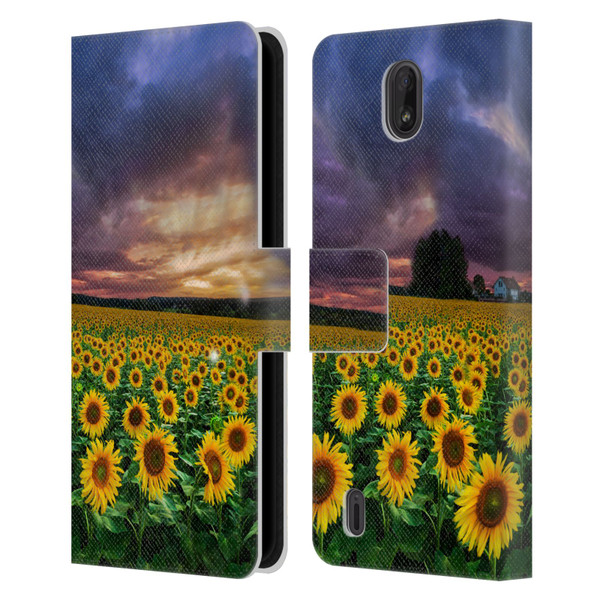 Celebrate Life Gallery Florals Stormy Sunrise Leather Book Wallet Case Cover For Nokia C01 Plus/C1 2nd Edition