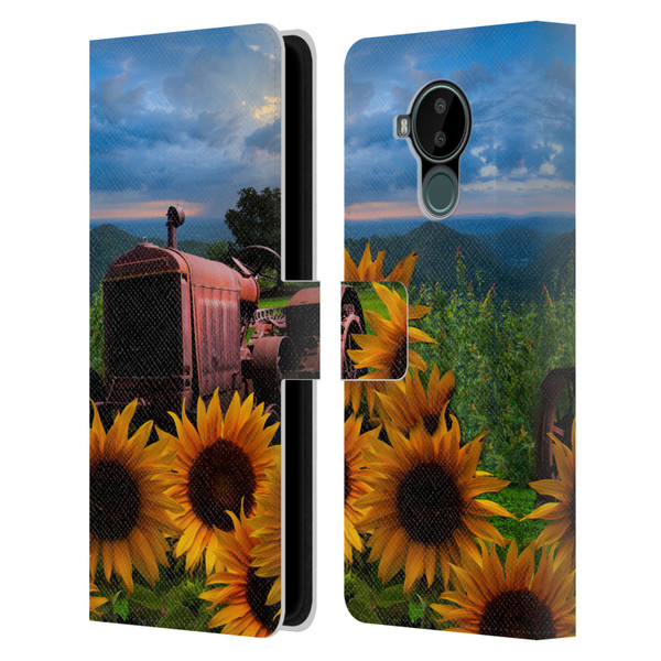 Celebrate Life Gallery Florals Tractor Heaven Leather Book Wallet Case Cover For Nokia C30