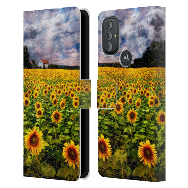 Celebrate Life Gallery Florals Dreaming Of Sunflowers Leather Book Wallet Case Cover For Motorola Moto G10 / Moto G20 / Moto G30