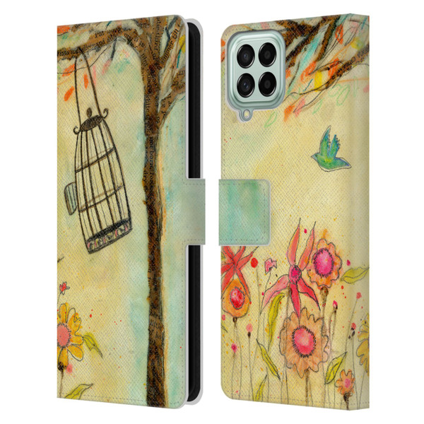 Wyanne Birds Free To Be Leather Book Wallet Case Cover For Samsung Galaxy M33 (2022)