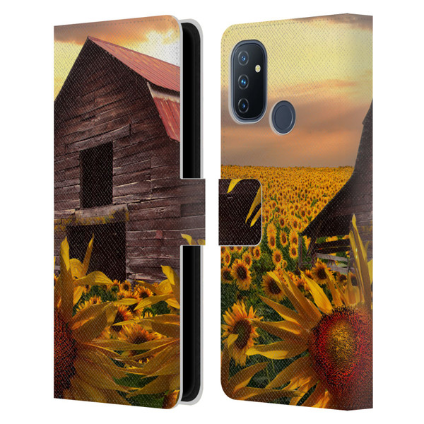 Celebrate Life Gallery Florals Sunflower Dance Leather Book Wallet Case Cover For OnePlus Nord N100