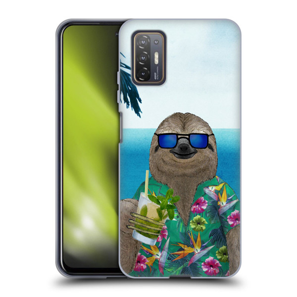 Barruf Animals Sloth In Summer Soft Gel Case for HTC Desire 21 Pro 5G