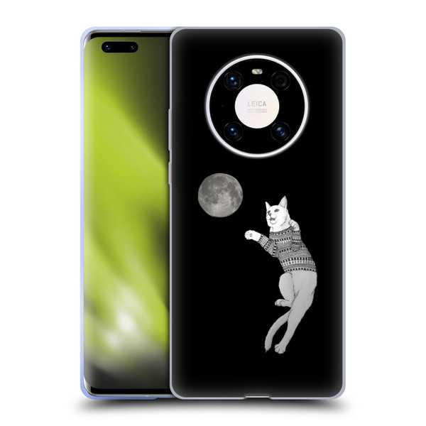 Barruf Animals Cat-ch The Moon Soft Gel Case for Huawei Mate 40 Pro 5G