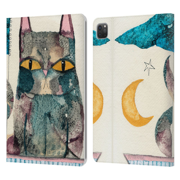 Wyanne Cat By The Light Of The Moon Leather Book Wallet Case Cover For Apple iPad Pro 11 2020 / 2021 / 2022