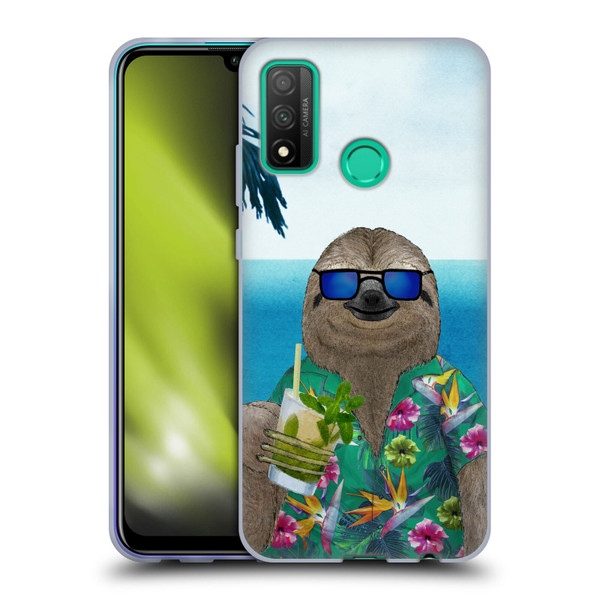Barruf Animals Sloth In Summer Soft Gel Case for Huawei P Smart (2020)