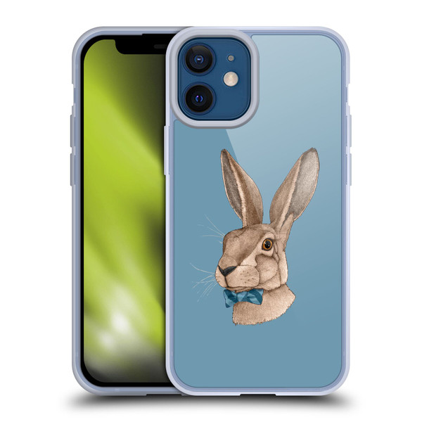 Barruf Animals Hare Soft Gel Case for Apple iPhone 12 Mini