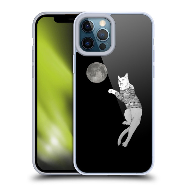 Barruf Animals Cat-ch The Moon Soft Gel Case for Apple iPhone 12 Pro Max