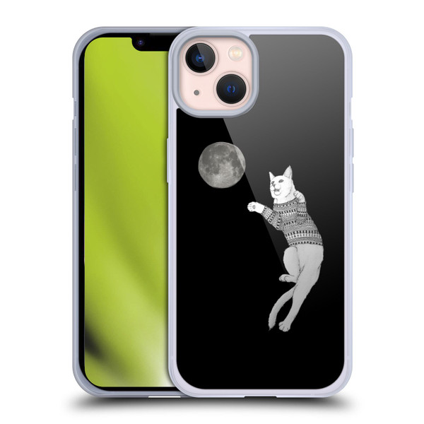 Barruf Animals Cat-ch The Moon Soft Gel Case for Apple iPhone 13
