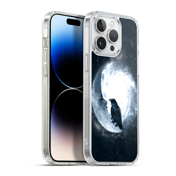 Barruf Animals Crow and Its Moon Soft Gel Case for Apple iPhone 13 Pro Max & MagSafe