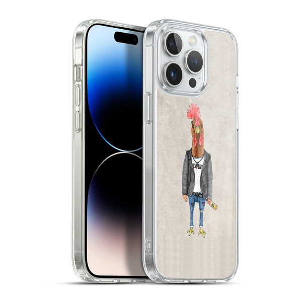 Barruf Animals Punk Rooster Soft Gel Case for Apple iPhone 13 Pro Max & MagSafe