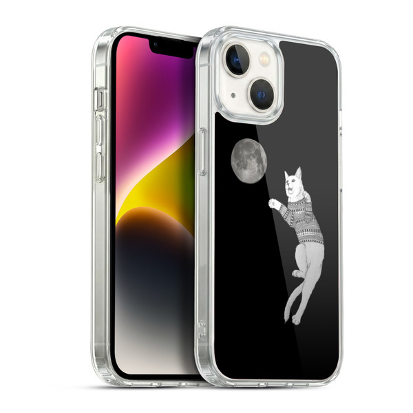 Barruf Animals Cat-ch The Moon Soft Gel Case for Apple iPhone 14