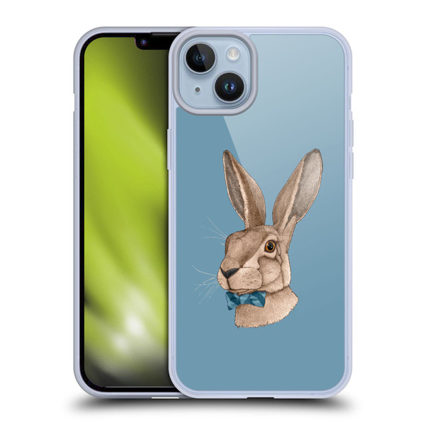 Barruf Animals Hare Soft Gel Case for Apple iPhone 14 Plus