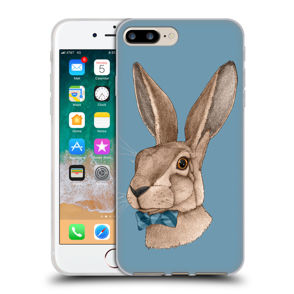 Barruf Animals Hare Soft Gel Case for Apple iPhone 7 Plus / iPhone 8 Plus