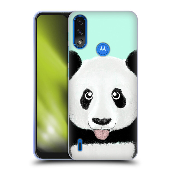 Barruf Animals The Cute Panda Soft Gel Case for Motorola Moto E7 Power / Moto E7i Power