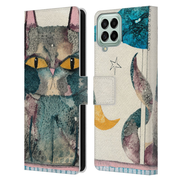 Wyanne Cat By The Light Of The Moon Leather Book Wallet Case Cover For Samsung Galaxy M33 (2022)
