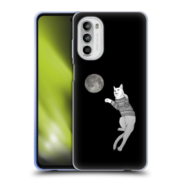 Barruf Animals Cat-ch The Moon Soft Gel Case for Motorola Moto G52