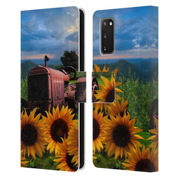 Celebrate Life Gallery Florals Tractor Heaven Leather Book Wallet Case Cover For Samsung Galaxy S20 / S20 5G