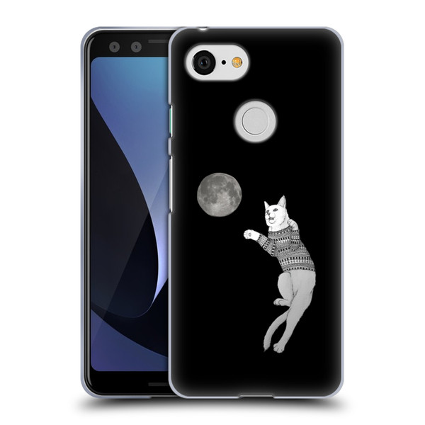 Barruf Animals Cat-ch The Moon Soft Gel Case for Google Pixel 3