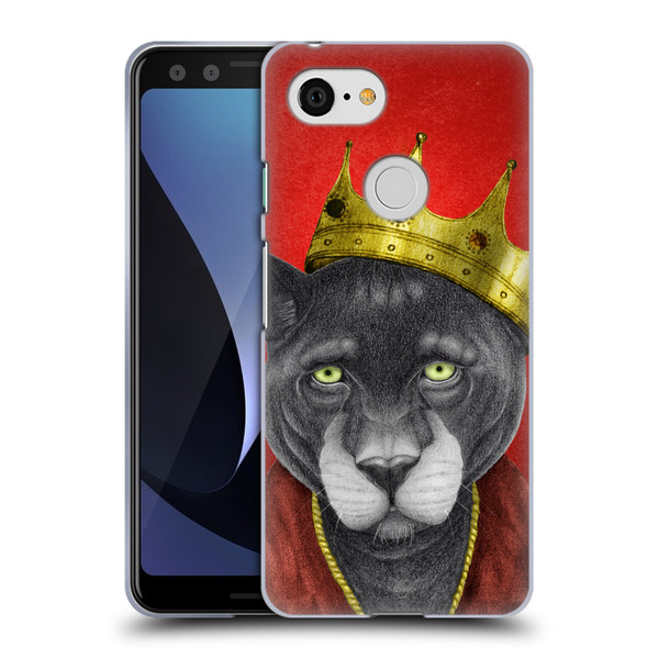 Barruf Animals The King Panther Soft Gel Case for Google Pixel 3