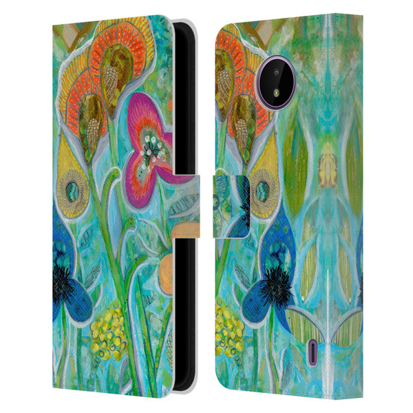 Wyanne Nature Garden Wild Leather Book Wallet Case Cover For Nokia C10 / C20