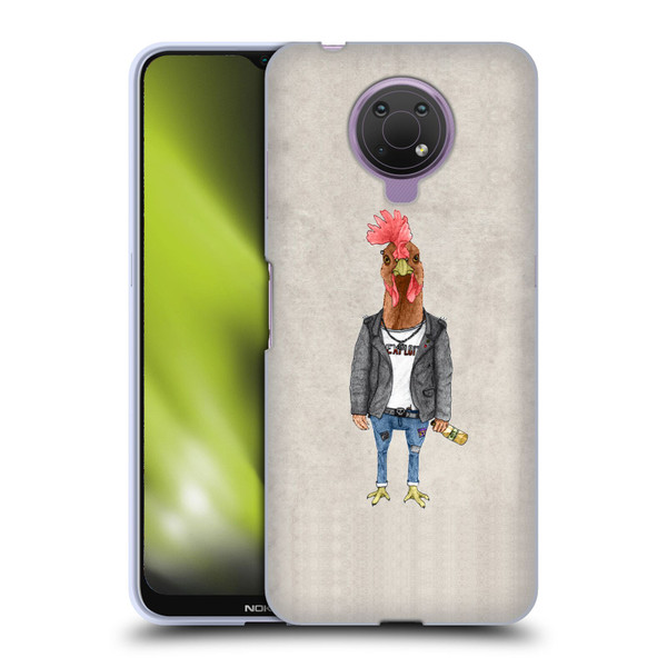 Barruf Animals Punk Rooster Soft Gel Case for Nokia G10