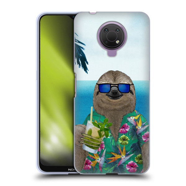 Barruf Animals Sloth In Summer Soft Gel Case for Nokia G10