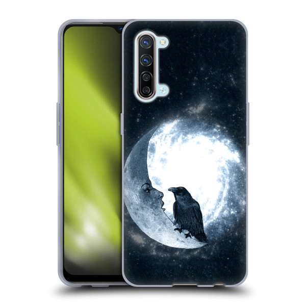 Barruf Animals Crow and Its Moon Soft Gel Case for OPPO Find X2 Lite 5G