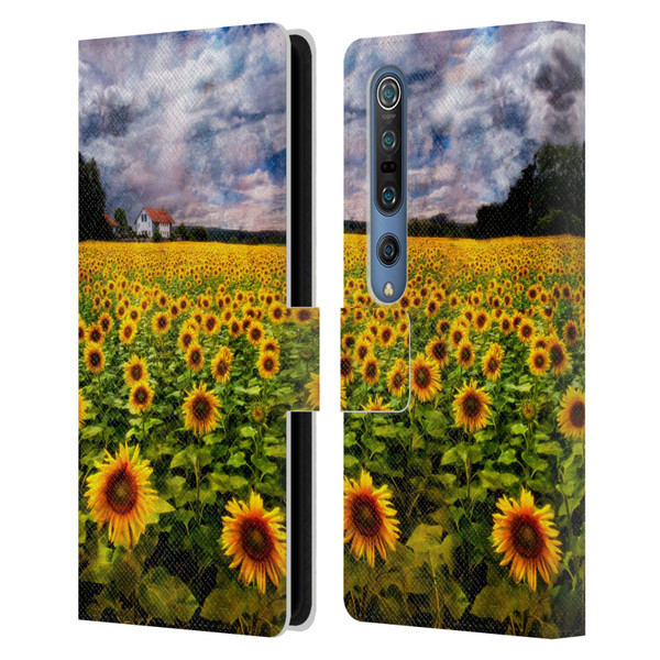 Celebrate Life Gallery Florals Dreaming Of Sunflowers Leather Book Wallet Case Cover For Xiaomi Mi 10 5G / Mi 10 Pro 5G