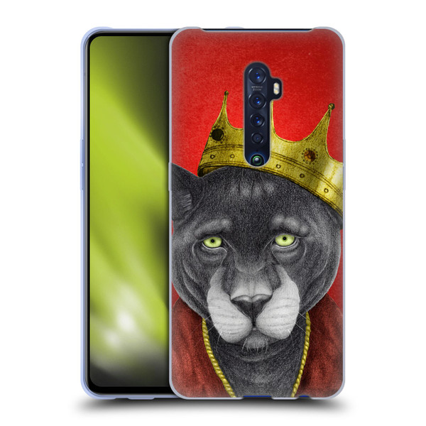 Barruf Animals The King Panther Soft Gel Case for OPPO Reno 2