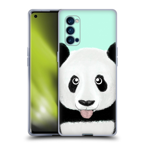 Barruf Animals The Cute Panda Soft Gel Case for OPPO Reno 4 Pro 5G