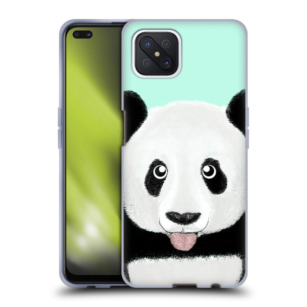 Barruf Animals The Cute Panda Soft Gel Case for OPPO Reno4 Z 5G