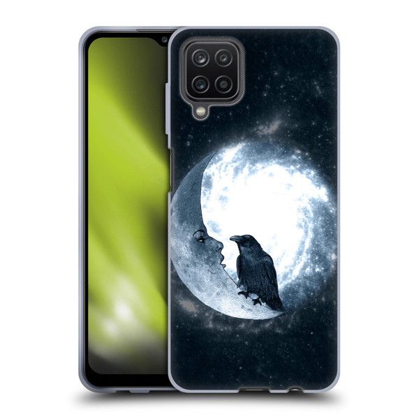 Barruf Animals Crow and Its Moon Soft Gel Case for Samsung Galaxy A12 (2020)