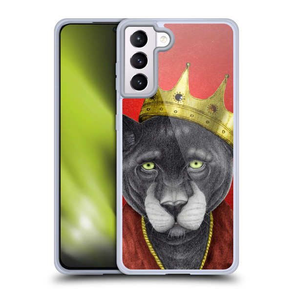 Barruf Animals The King Panther Soft Gel Case for Samsung Galaxy S21+ 5G