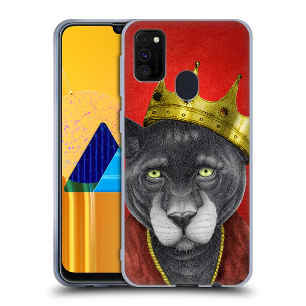 Barruf Animals The King Panther Soft Gel Case for Samsung Galaxy M30s (2019)/M21 (2020)