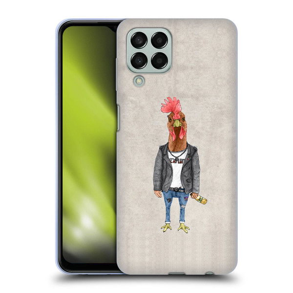 Barruf Animals Punk Rooster Soft Gel Case for Samsung Galaxy M33 (2022)