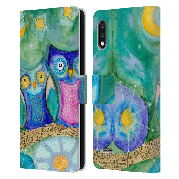 Wyanne Owl Wishing The Night Away Leather Book Wallet Case Cover For LG K22