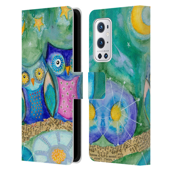 Wyanne Owl Wishing The Night Away Leather Book Wallet Case Cover For OnePlus 9 Pro