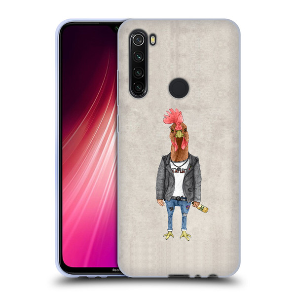 Barruf Animals Punk Rooster Soft Gel Case for Xiaomi Redmi Note 8T